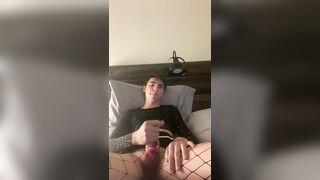 Femboy Jacks Off On Camera