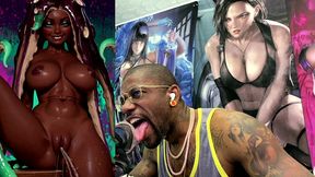 tight bald ebony pussy ass marina pissing all over the place, ai generated