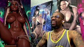 tight bald ebony pussy ass marina pissing all over the place, ai generated
