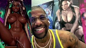 tight bald ebony pussy ass marina pissing all over the place, ai generated