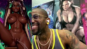tight bald ebony pussy ass marina pissing all over the place, ai generated