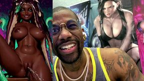 tight bald ebony pussy ass marina pissing all over the place, ai generated