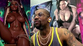 tight bald ebony pussy ass marina pissing all over the place, ai generated