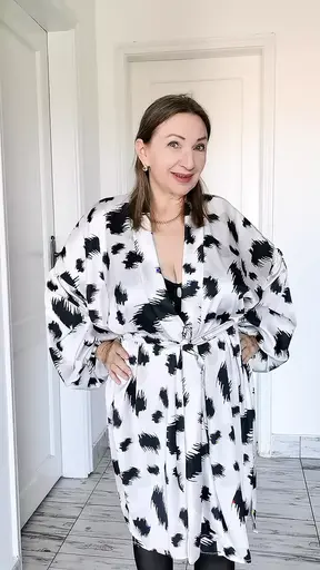 Dirty stepmom seduce you again! Sexy lingerie &mdash;  stockings and huge tits!