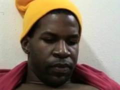 Horny Gay Gangsta Masturbates Ebony Cock