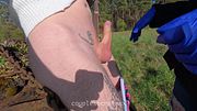 slippery LATEX GLOVE HANDJOB at an ABANDONED TRAILER 😳🧤