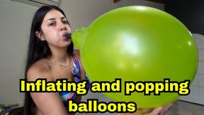 Fetish Balloon Inflation with Tubes and Surprise Explosions