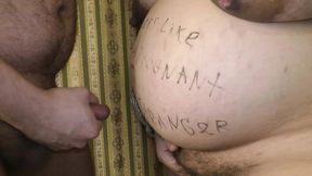 Cheating MILF wife gets pregnant creampie while hubby watches