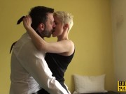 Tattooed sub squirts during anal with maledom