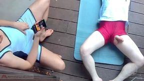 After He Had Lost an Amateur Wrestling Match, Jules, Still in His Red Singlet, Has to Submit