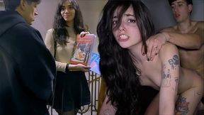 Cuckolded Latino man watches as his submissive Latina GF gets fucked hard in missionary and doggysty