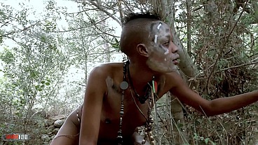 Skinny African Ebony Hunter in her Porn sex safari