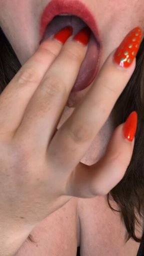 Mouth drooly tease