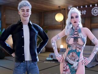 White Hair Angel Crave Relax Her Sexy Body