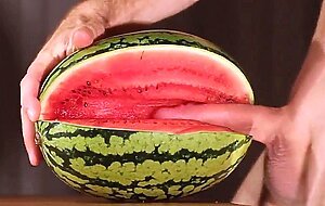 Muscular Stud Fucks and Cums on Watermelon