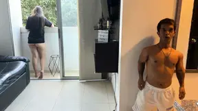 Tiny midget stepmom gives blonde stepsister a hard morning fuck
