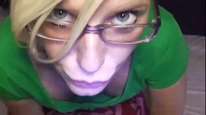 Nerdy extremely huge breasted web cam bitch played with toy