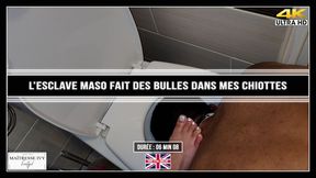 L'esclave maso fait des bulles dans mes chiottes 4K ST
