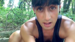 Teen Feet Sniffing in the Forest POV