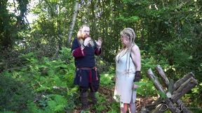 Viking Queen Punishment - Behind the Scenes - Mistress Iceni, Jamie Fenrir, outdoors