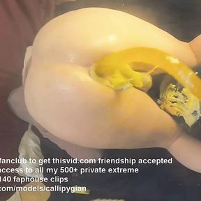 Femboy Butt Goes Crazy When Filled with Butter and Toyslime