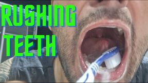 Brushing teeth