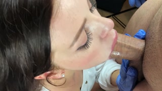 Squirt and blowjob with cum on face