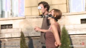 ”Titty blond Romanian beautiful babe public banged”