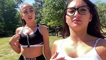 Two Italian TikTokers are sluts in the park with Sara Diamante