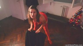 Seductive redhead slaying dance floor