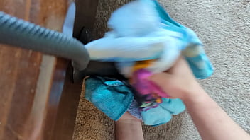 Thick sissy takes huge dildo