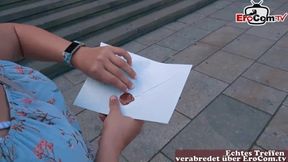 Chubby Blonde Girl Next Door Cast in Public Street Interview