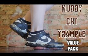 Muddy Dunks SHRED cock & balls - HARDCORE ballbusting with cumshot & stomped into the mud **VALUE PACK - all versions in 1 video**