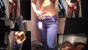 Lonely girl masturbate in mall fitting room