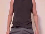 サンプル ムキムキ系のイケメン君のオナニー