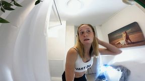 Danielle Brushing Her Hair In The Mirror 6