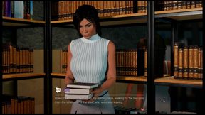 Croft Adventures Hentai Game Parody Ep.4 Lara Find Out the Hot Librarian Is Not Wearing Panties Under Her Mini Skirt Today!