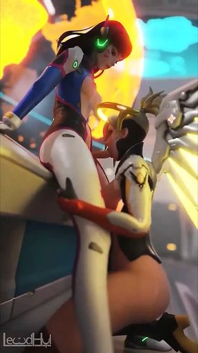 Mercy Sucking Futa D.Va Cute Cock