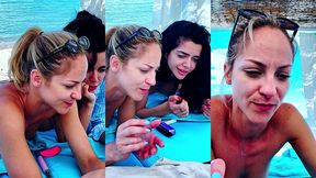lesbians streaming from the nudy beach