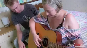 AgedLovE Shooting Starr Taking Guitar Lesson