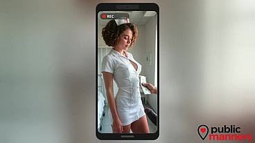 I paid a nurse for a blowjob, but I couldn't hold back and fucked her holes.[AI]
