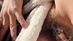 Pissing Pussy in Cold Weather Outside