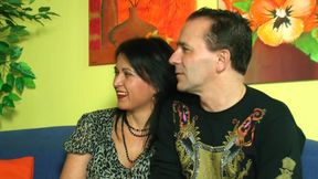 In private at Simone&#039;s home an unbridled threesome is organized with a blonde MILF and a brunette MILF both from 