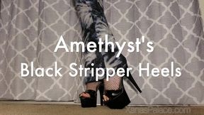 Amethyst's Black Stripper Heels