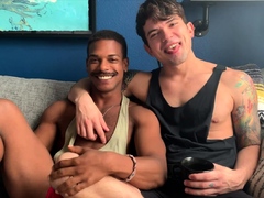 Horny hunks film themselves having a hot fuck session