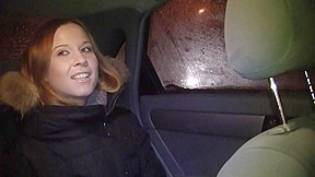 Hot car sex with anal creampie
