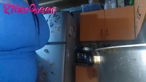 Rq Alone in Kitchen