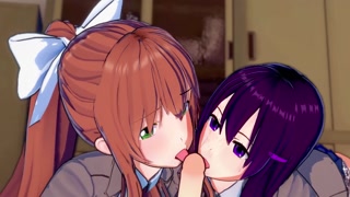 Yuri and Monika share a cock in the club! (POV) (3D Hentai) (Doki Doki Literature Club)