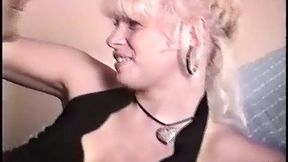 Blonde bombshell gets her pussy and ass pumped deep by her guy