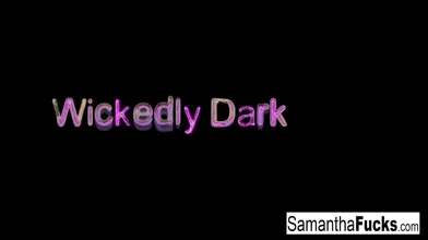 Samantha Saint gets off in black light